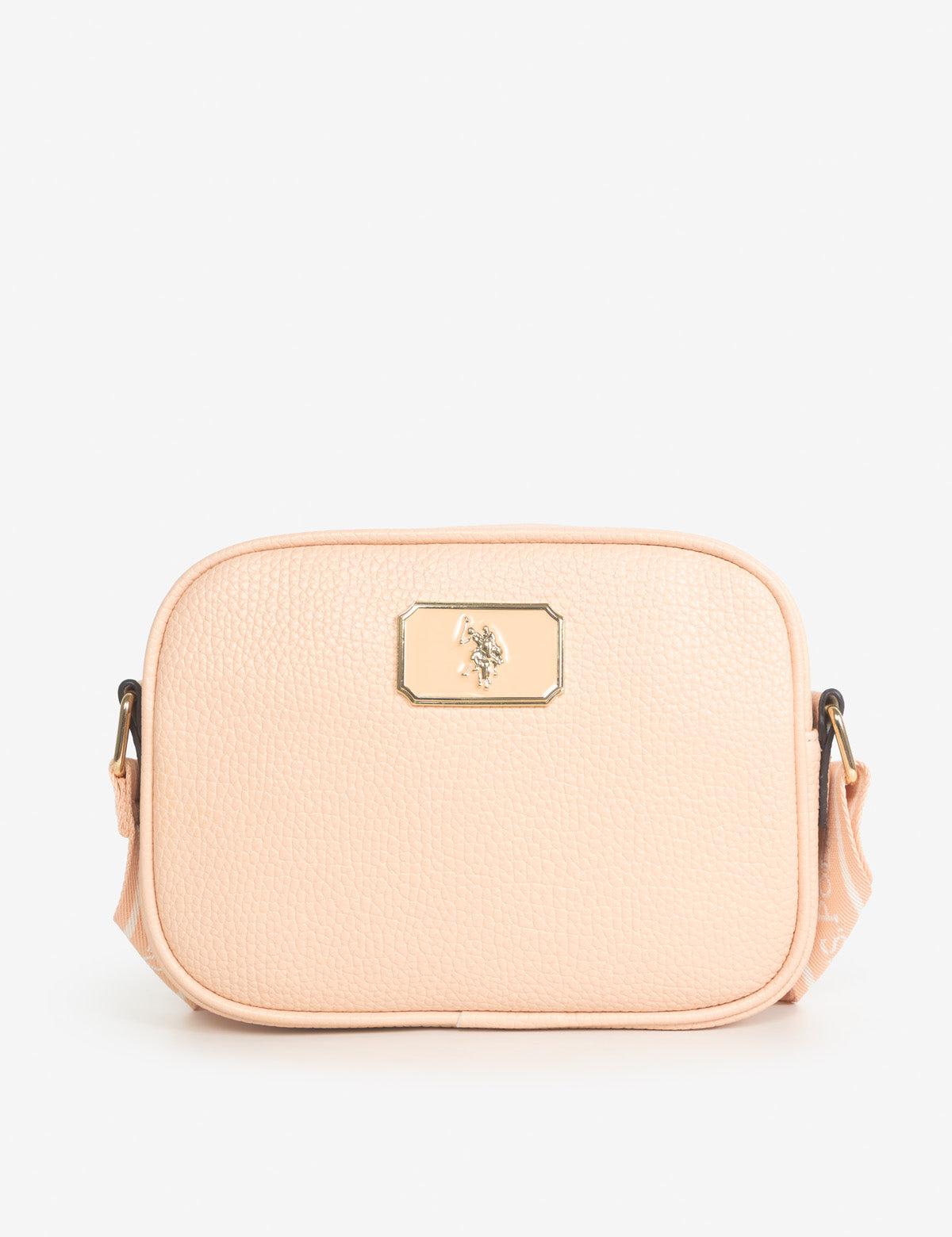 ENAMEL PLATE CLASSIC ZIP CROSSBODY BAG
