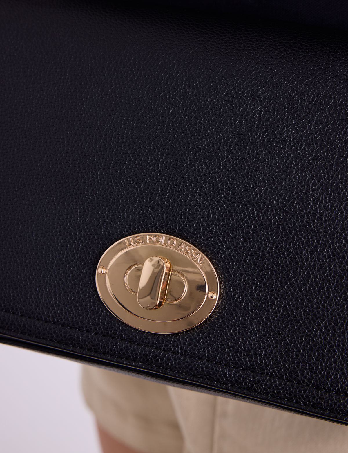DECORATIVE TURNLOCK SHOULDER BAG