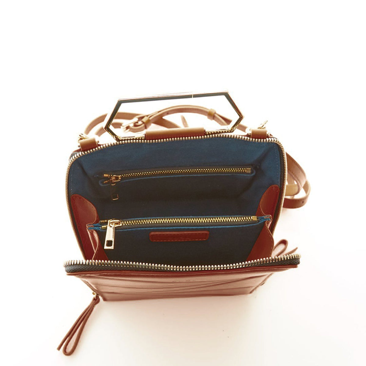 SUSU Brown Leather Backpack Purse for Women Unique Convertible